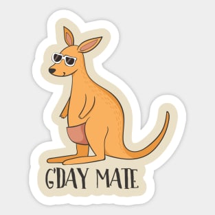 G'day mate - Australia Kangaroo T-Shirt Sticker